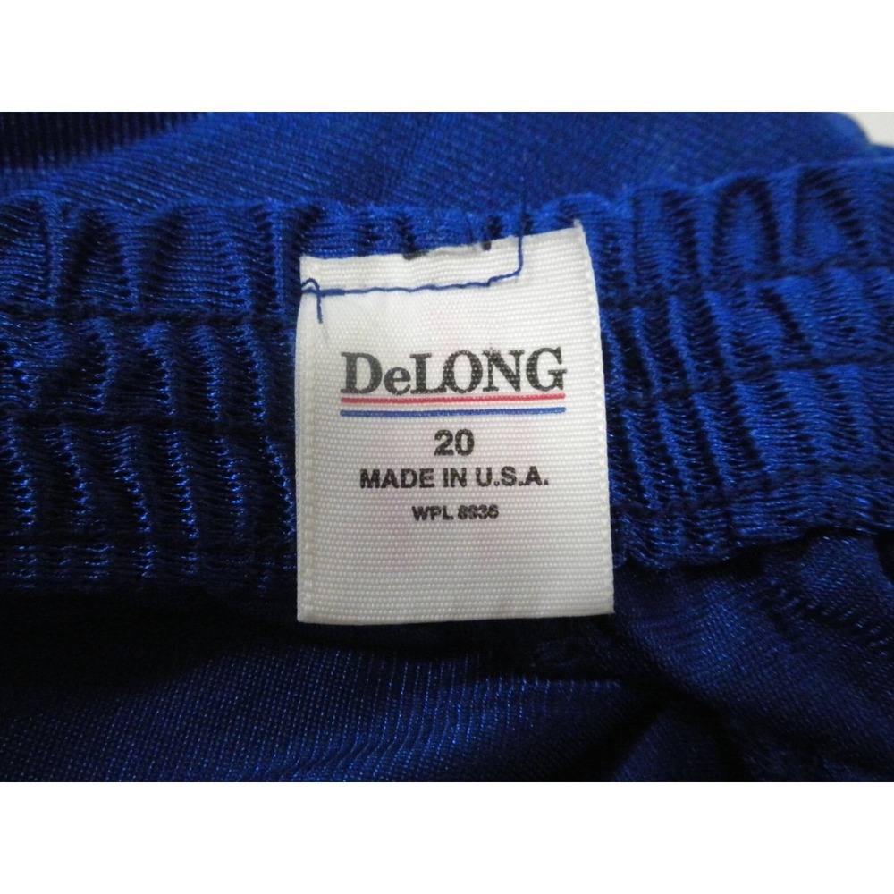 Delong Pants Mens 20 Blue Basketball Break Away Snap Warm‎ Up Track Vintage USA - Picture 7 of 13